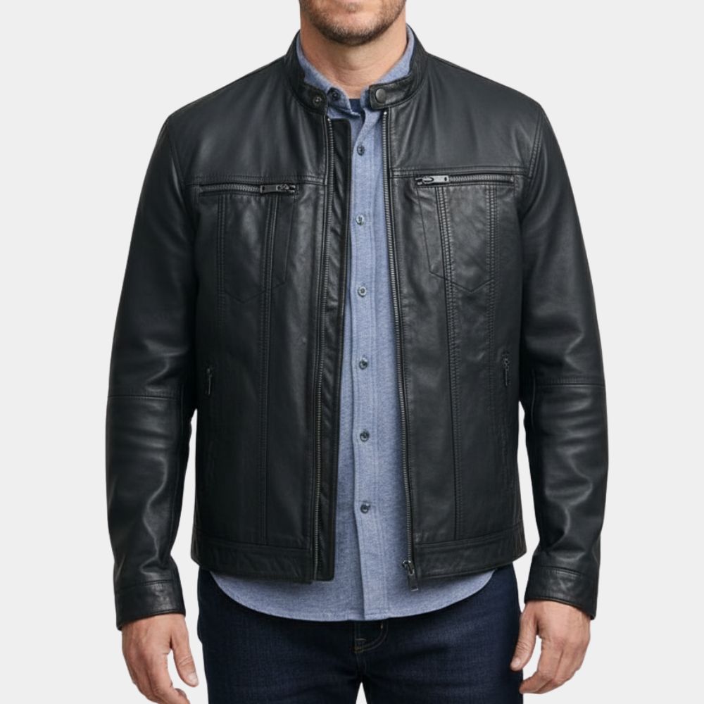 Blue Bloods Donnie Wahlberg Black Leather Jacket