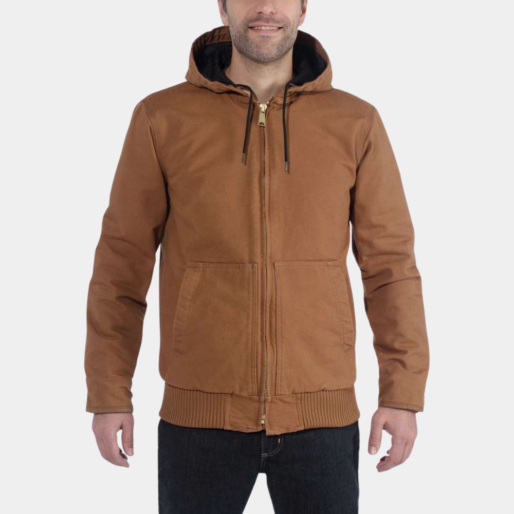 The Running Man Glen Powell (Ben Richards) Brown Jacket - Front View