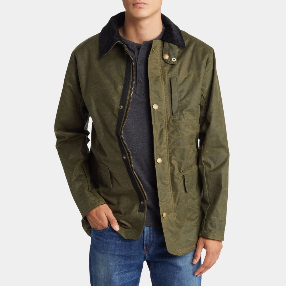 Tracker Season 03 Justin Hartley(Colter Shaw) Green Field Jacket - Front View