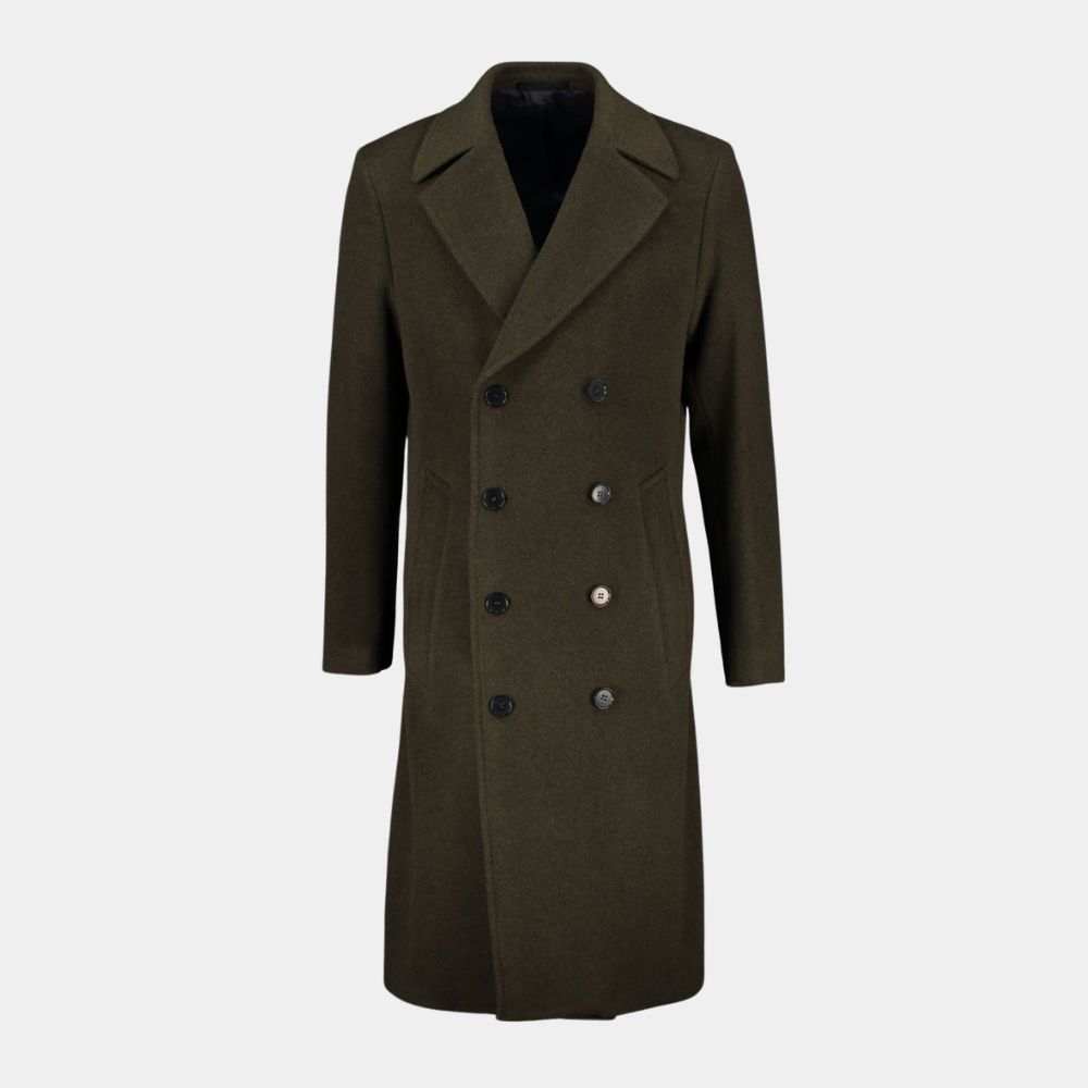 Harlan Coben's Lazarus Sam Claflin (Joel Lazarus) Green Trench Coat - Front View