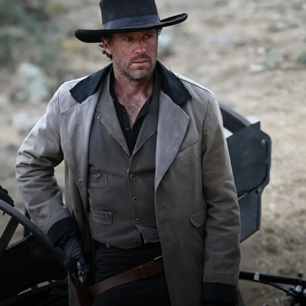 The Brutal Western Frontier Crucible Armie Hammer Cotton Coat - Front View