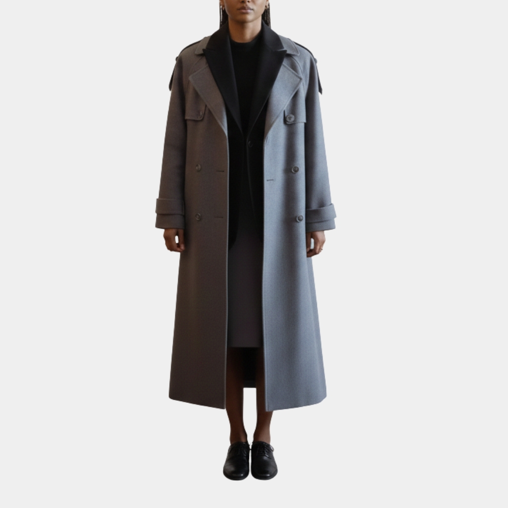 Industry Myha'la Grey Trench Coat