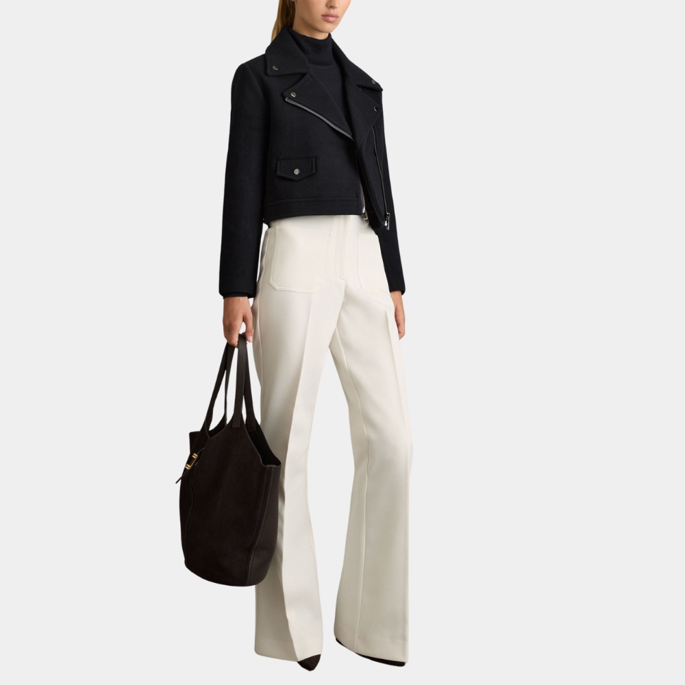 Greene Black Biker Wool Jacket