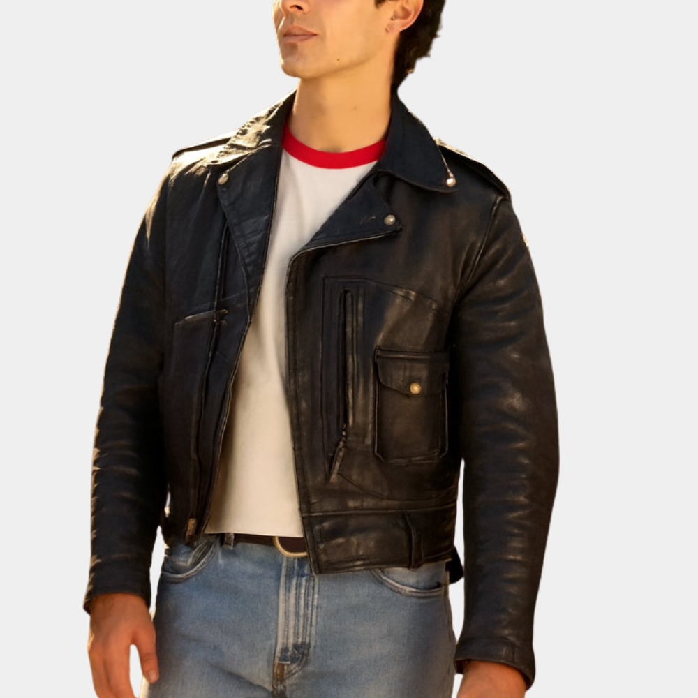 Shane Gray Camp Rock 3 Black Leather Jacket