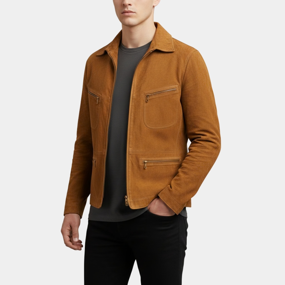 The Adventures Of Cliff Booth Brad Pitt Brown Jacket