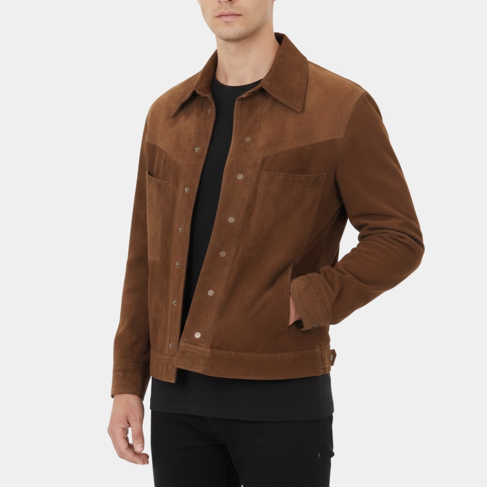 The Adventures Of Cliff Booth Brad Pitt Suede Jacket