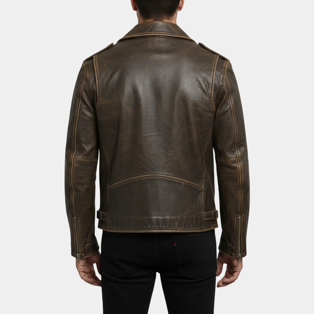 The Wrecking Crew Jason Momoa (james) Distressed Leather Jacket